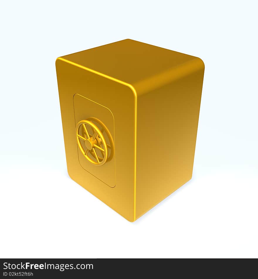 3d illustration of a coffer. 3d illustration of a coffer