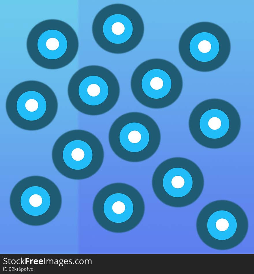 bright colourful circles of the different sizes against