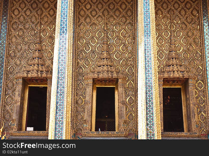 Temple s wall in Thailand s grand Palace