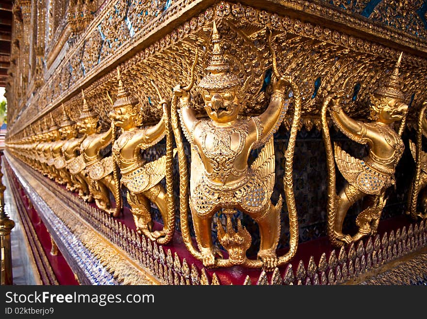 Garuda at temple s base, Thailand s Grand Palace