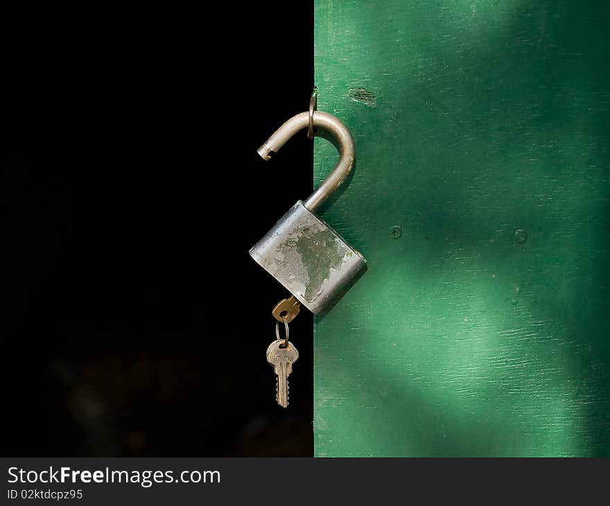 Padlock with keys