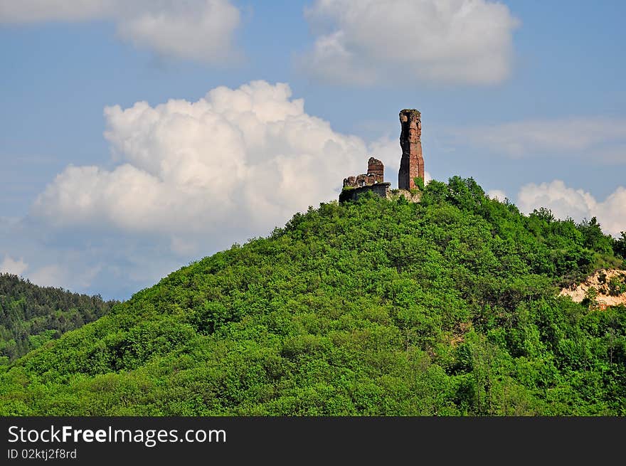 View of Battifollo's castle in Piedmont, Italy.