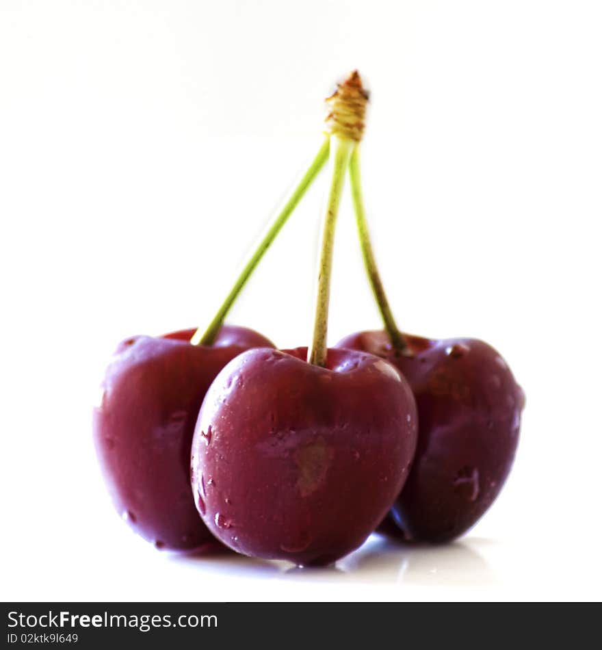 Amazing close-up of cherries with great colors