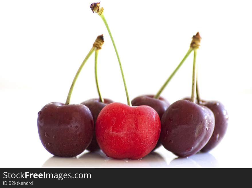 Amazing close-up of cherries with great colors