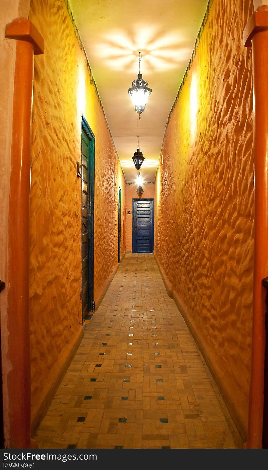 Morocco style corridor interior photo