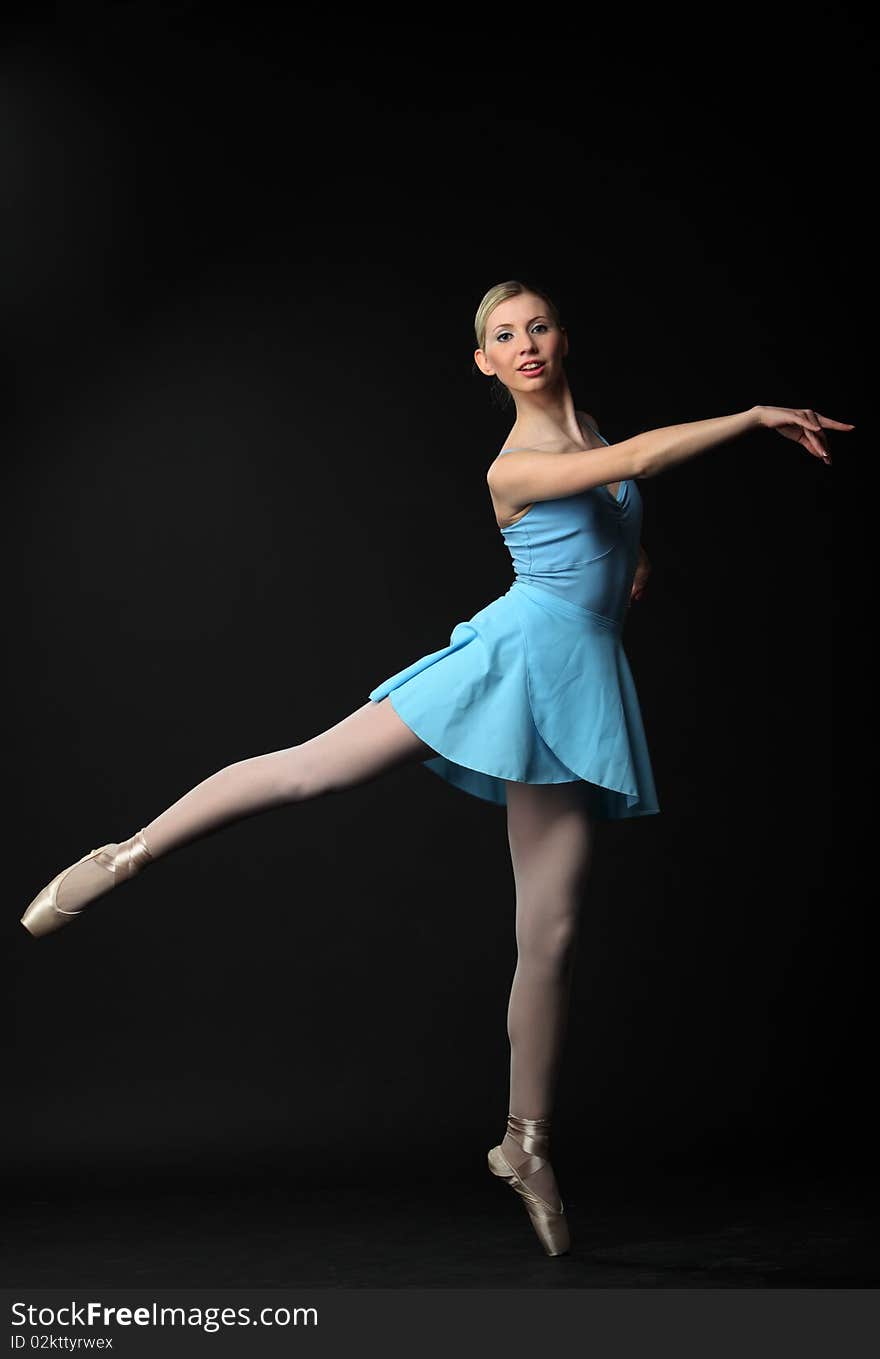 Beautifull young blond ballerina dance. Beautifull young blond ballerina dance