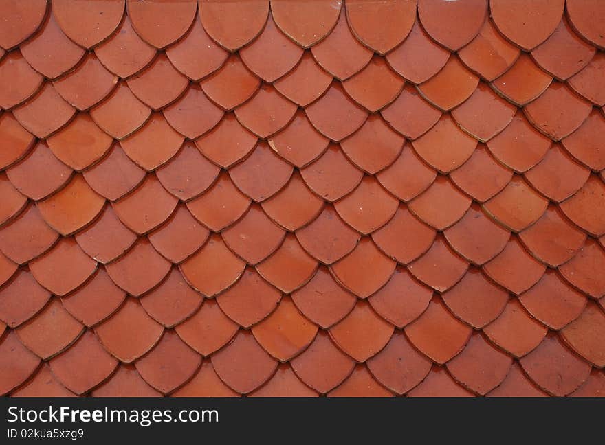 Clay roof tiles Thai. Used most Thai temples.