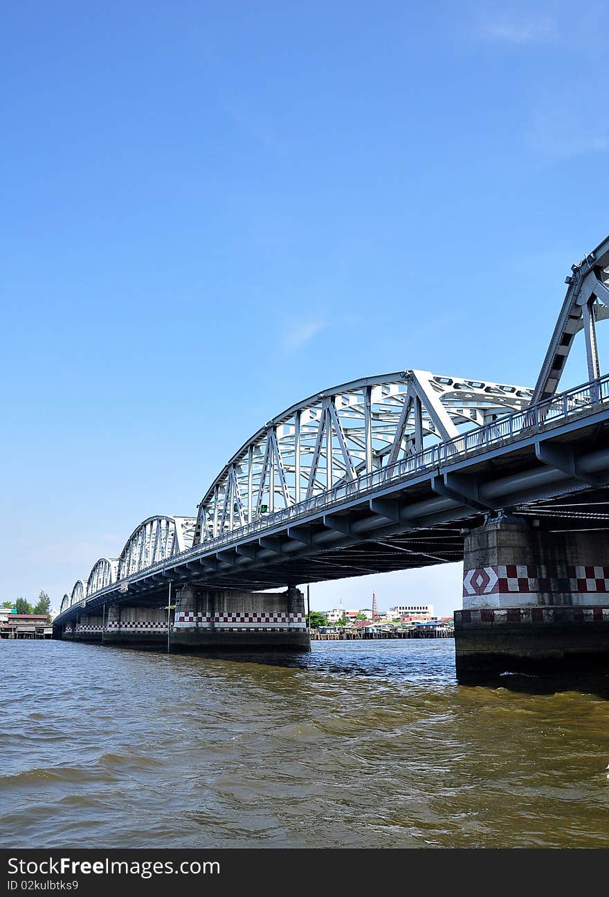 Krung Thon Bridge on Chao phraya river