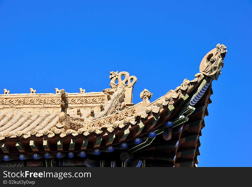 It is the ancient building of old china. It is the ancient building of old china.