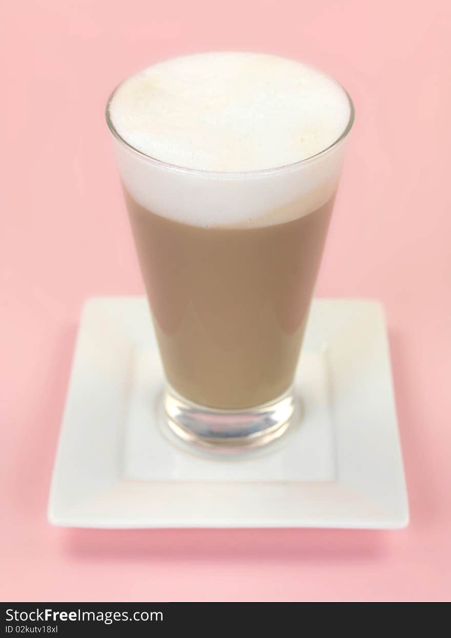 A Latte isolated on a kitchen bench