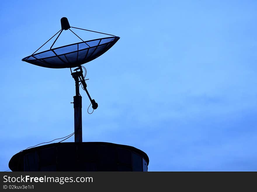 Satellite on the roof house. Satellite on the roof house.