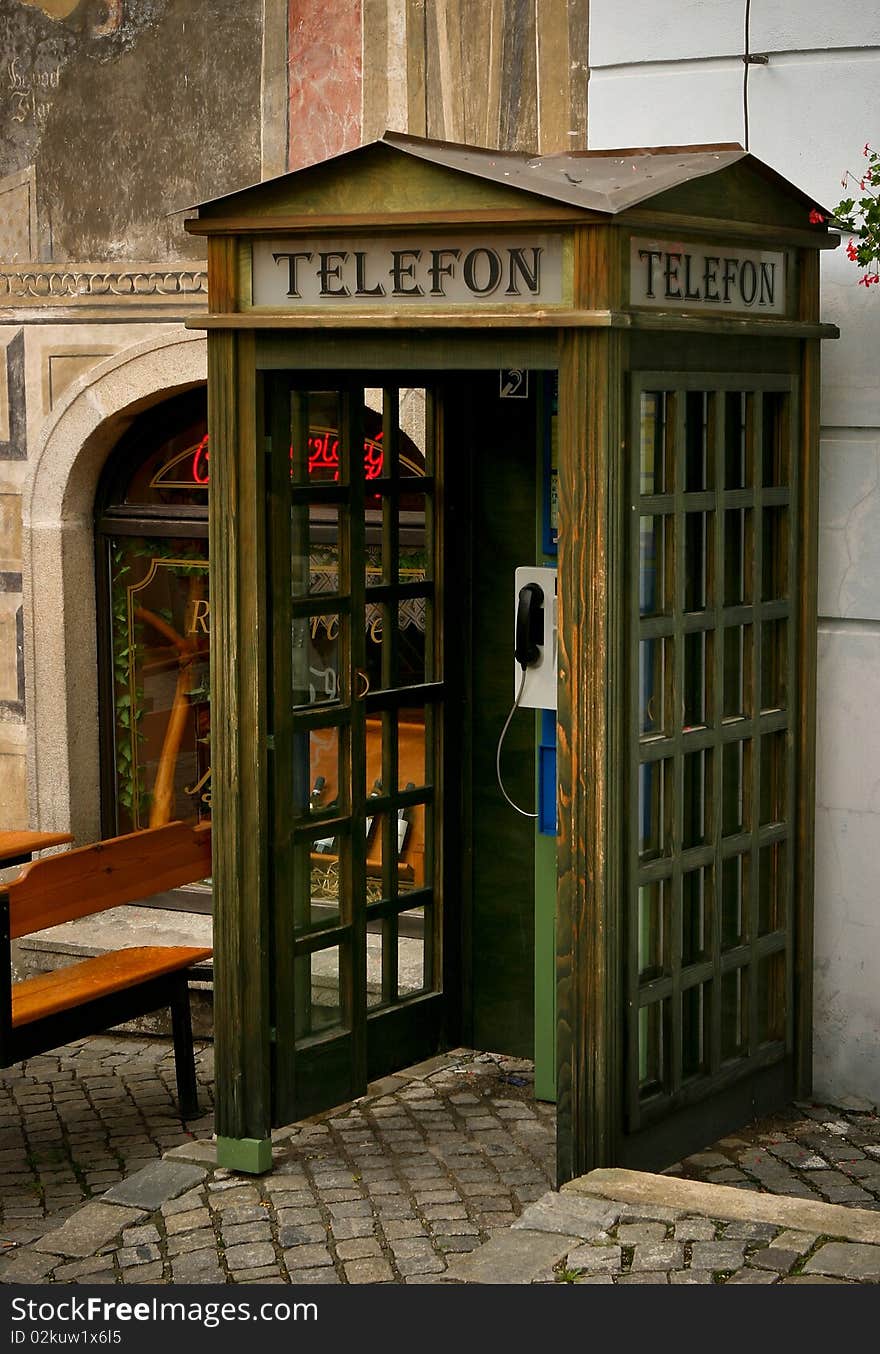 Old Czech Telephone Booth