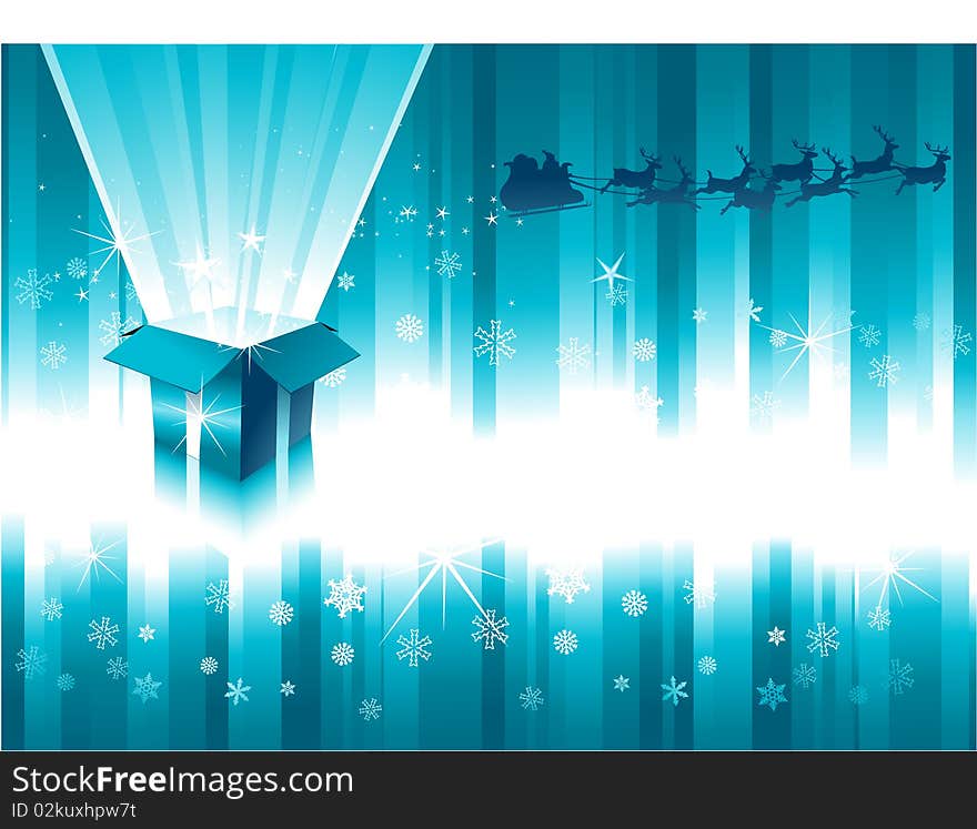 Blue color Christmas background, vector illustration layered. Blue color Christmas background, vector illustration layered.