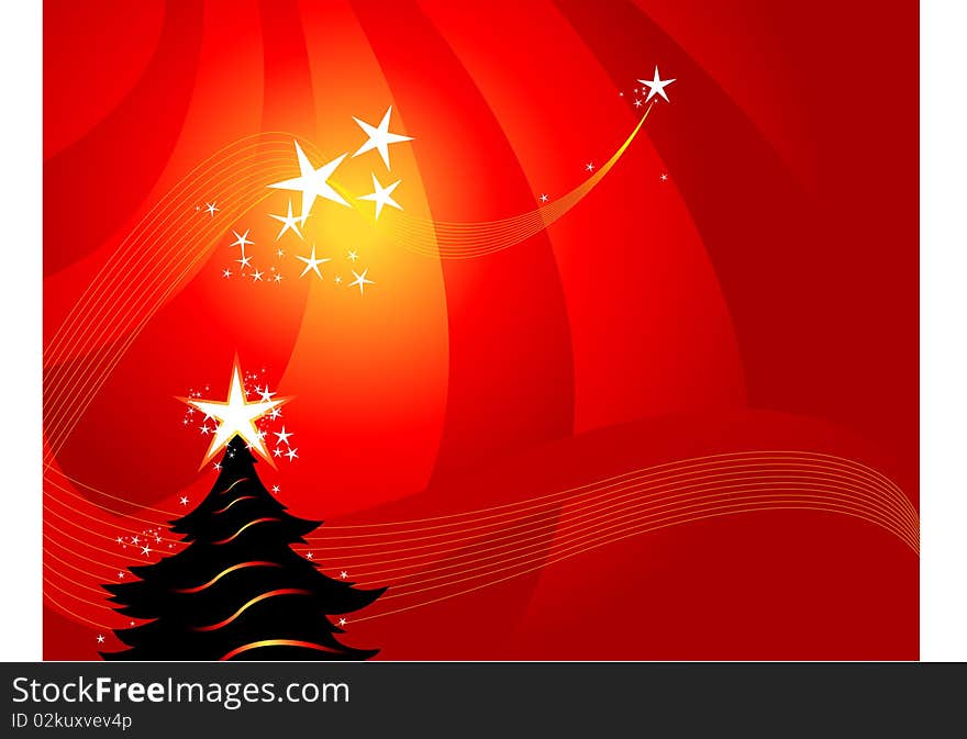 Red color Christmas background, vector illustration layered. Red color Christmas background, vector illustration layered.