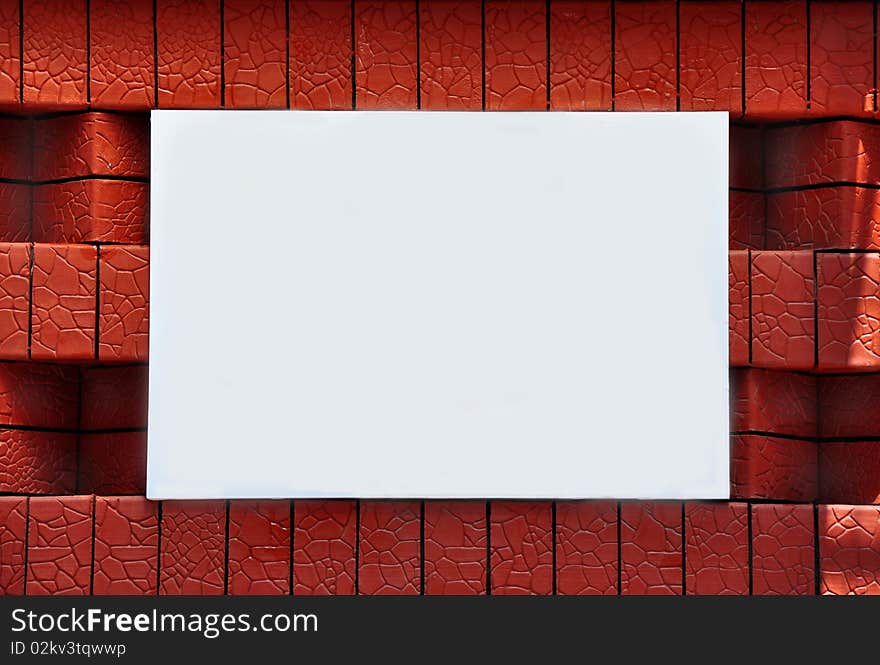 Blank Sign On A Brick Wall