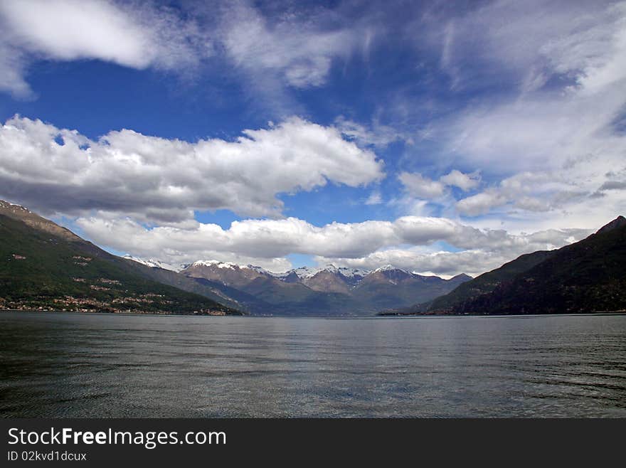 Treviso mountains at Lake Como