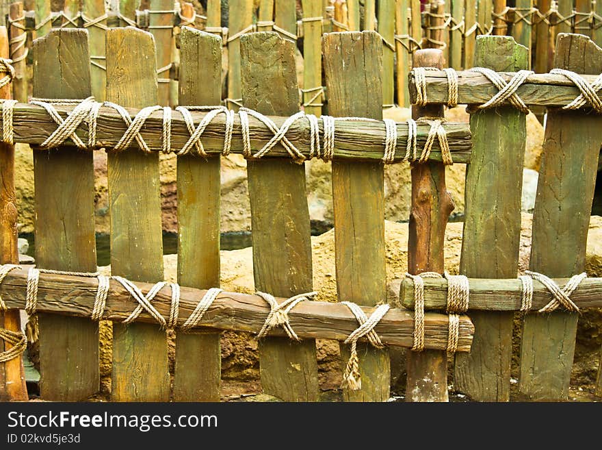 A wood fence for exterior home