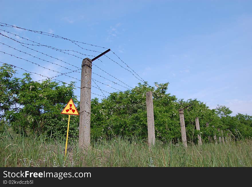 Near Chernobyl area. Modern ruins. Ukraine. Kiev region. Near Chernobyl area. Modern ruins. Ukraine. Kiev region