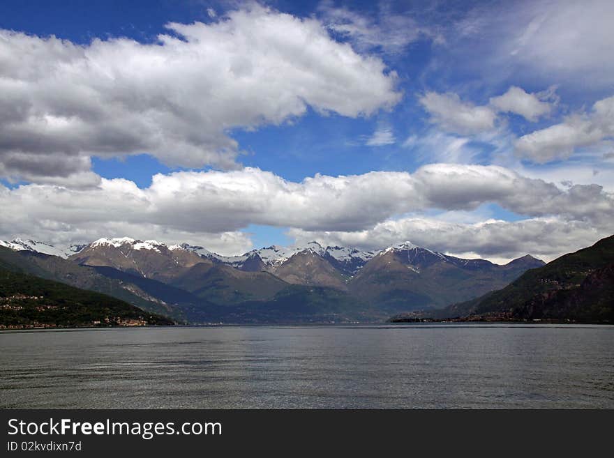 Treviso mountains at Lake Como