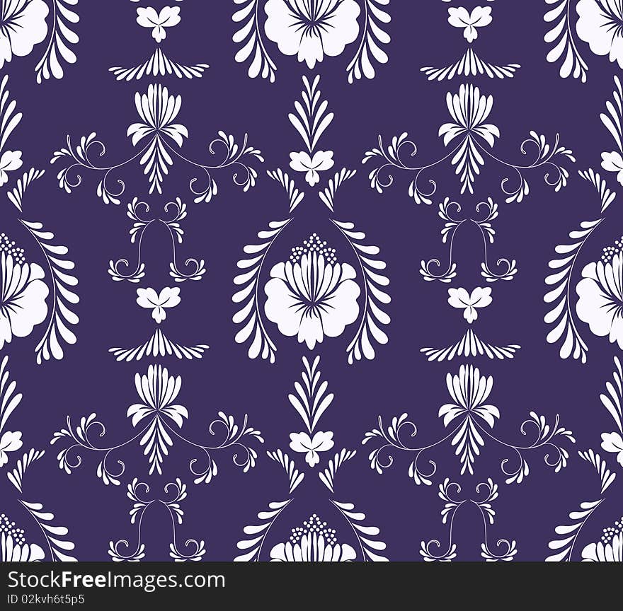 Seamless Ornate Floral Background