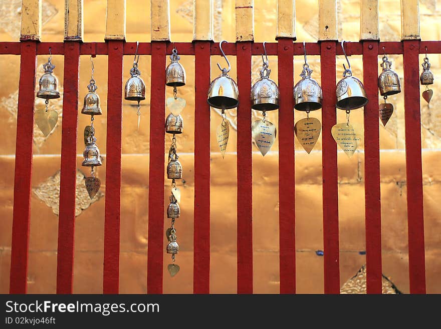 Prayer bells at Wat Doi Suthep Temple, Chiang Mai, Thailand