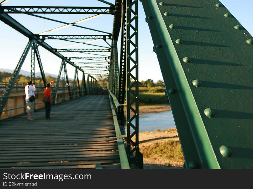 Green iron bridge, Northern Thailand