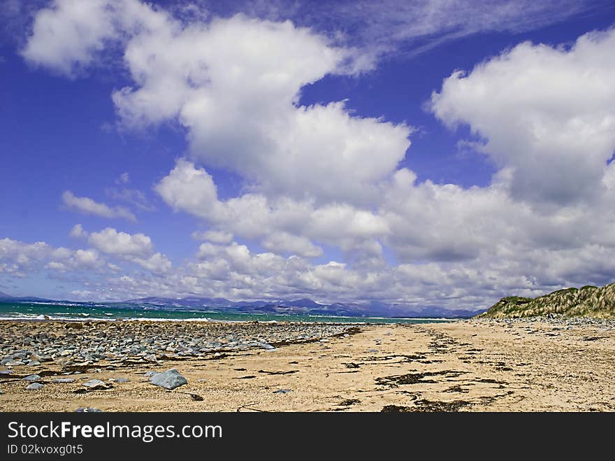 Stunning view of welsh coastline taken from Shell Island, North Wales. Stunning view of welsh coastline taken from Shell Island, North Wales