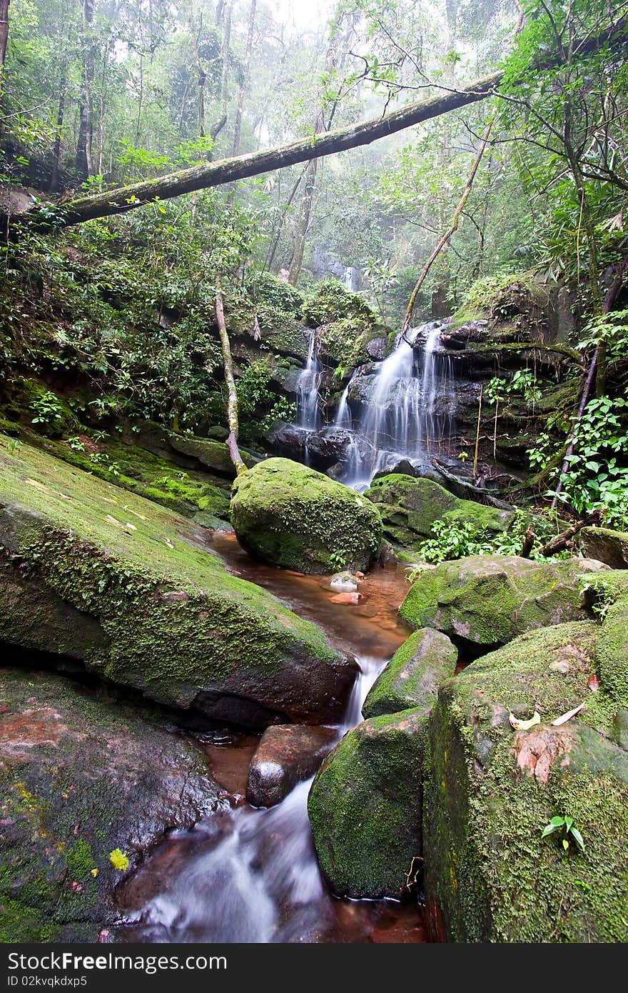 Waterfall in Green Thailand national park image