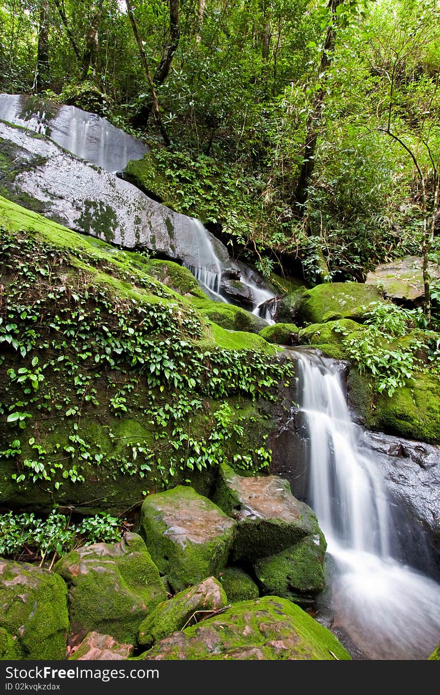 Waterfall in Green Thailand national park image