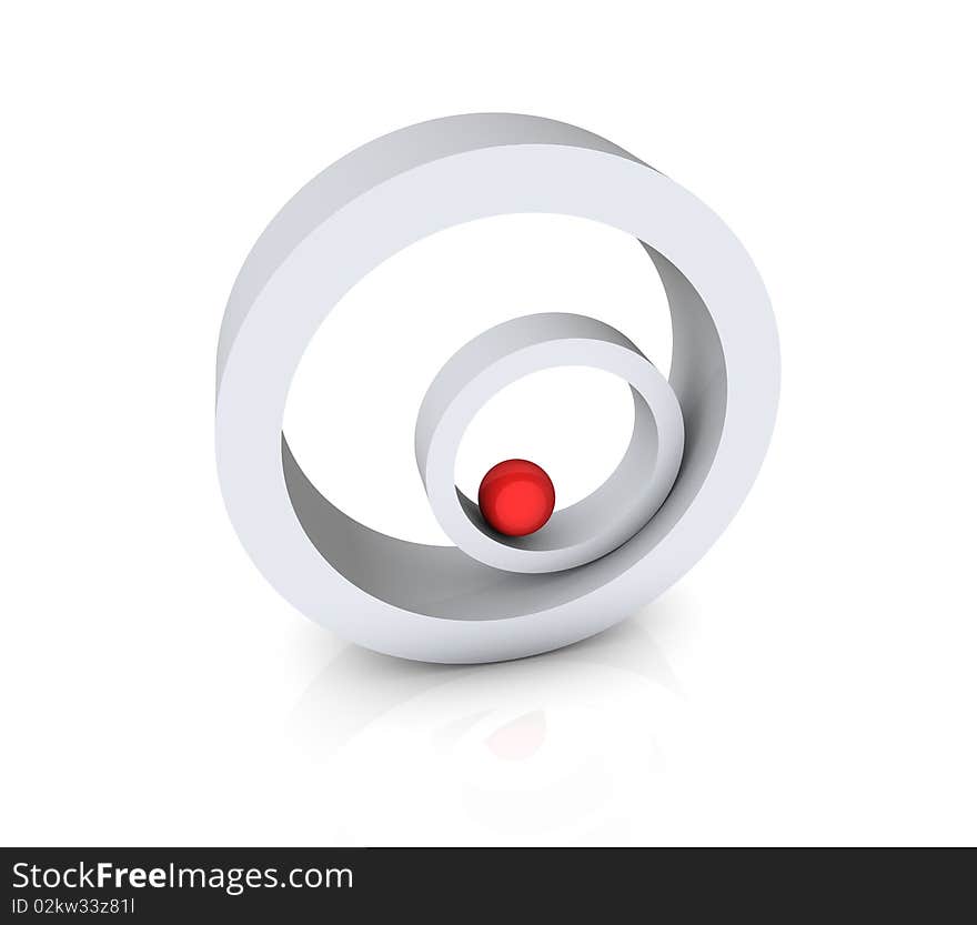 Abstract icon in white back ground