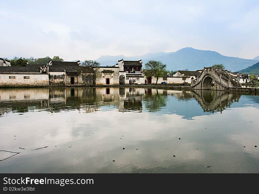 Hongcun Village, a typical Chinese water village