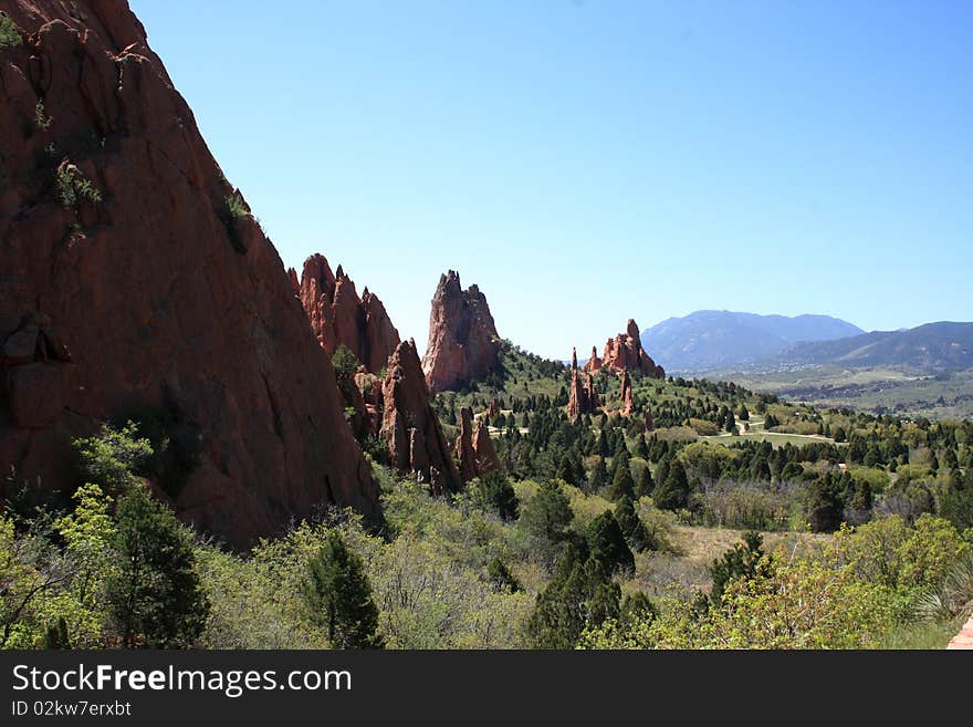 Pinnacles in the mountains