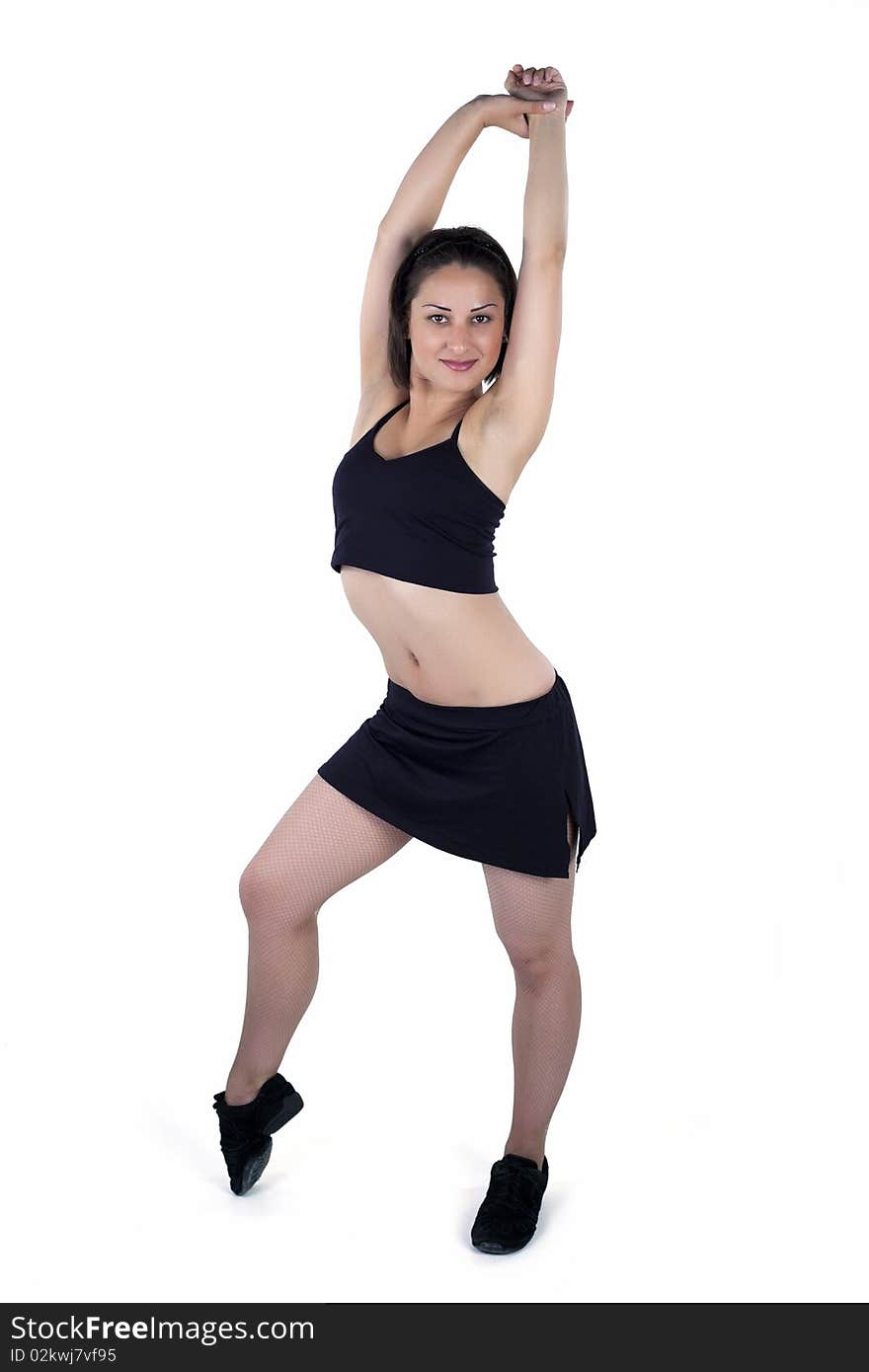 Modern dancer on a white background