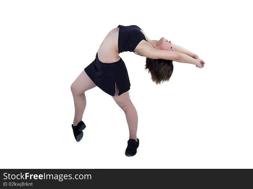 Modern dancer on a white background