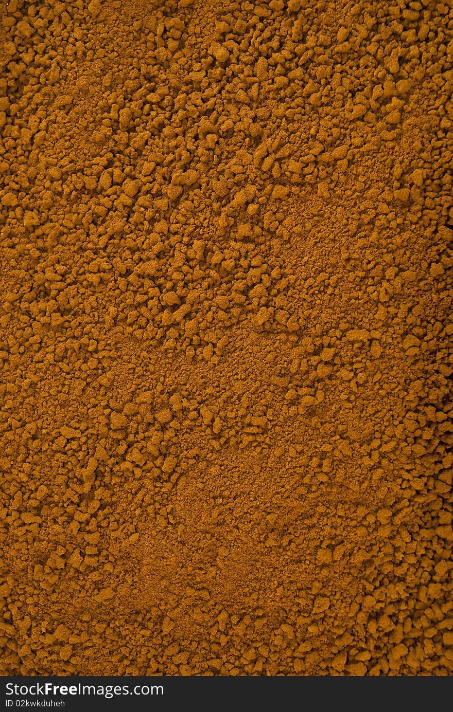 Close-up of instant coffee filling the frame