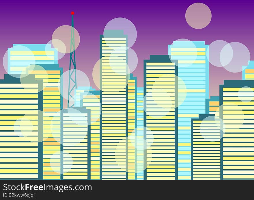 Abstract city background. Vector illustration