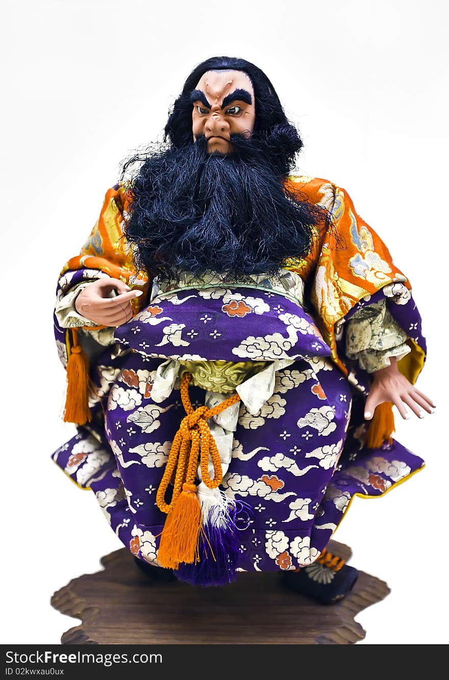 Traditional Japanese doll in kimono.