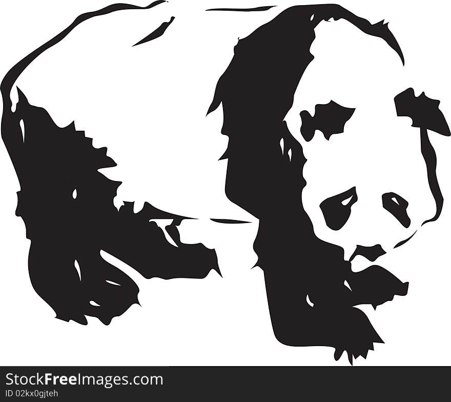 An abstract version of a panda