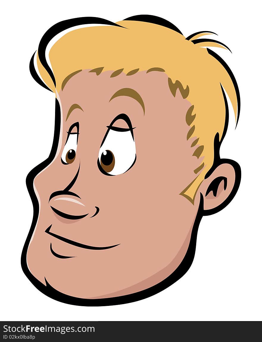 Cartoon vector illustration of a content expression