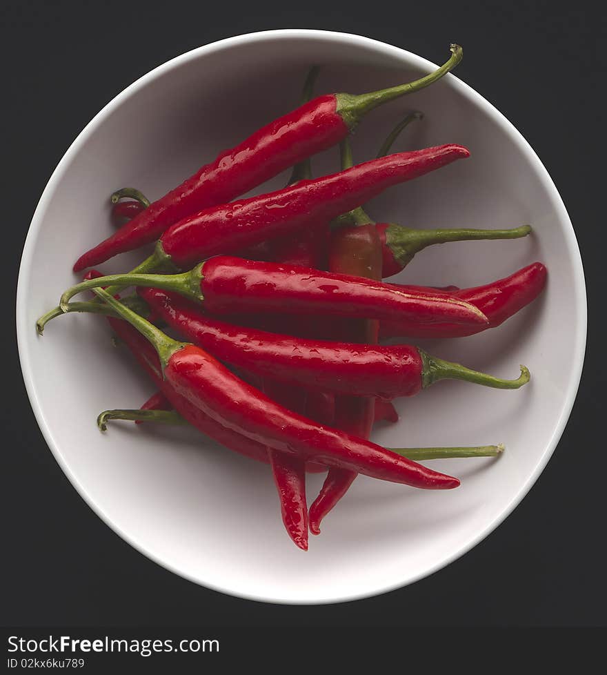 Red Chilis In Bowl