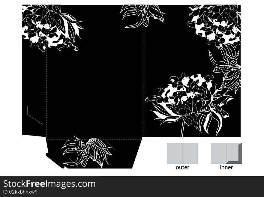 Template for folder design. Universal template for greeting card, web page, background