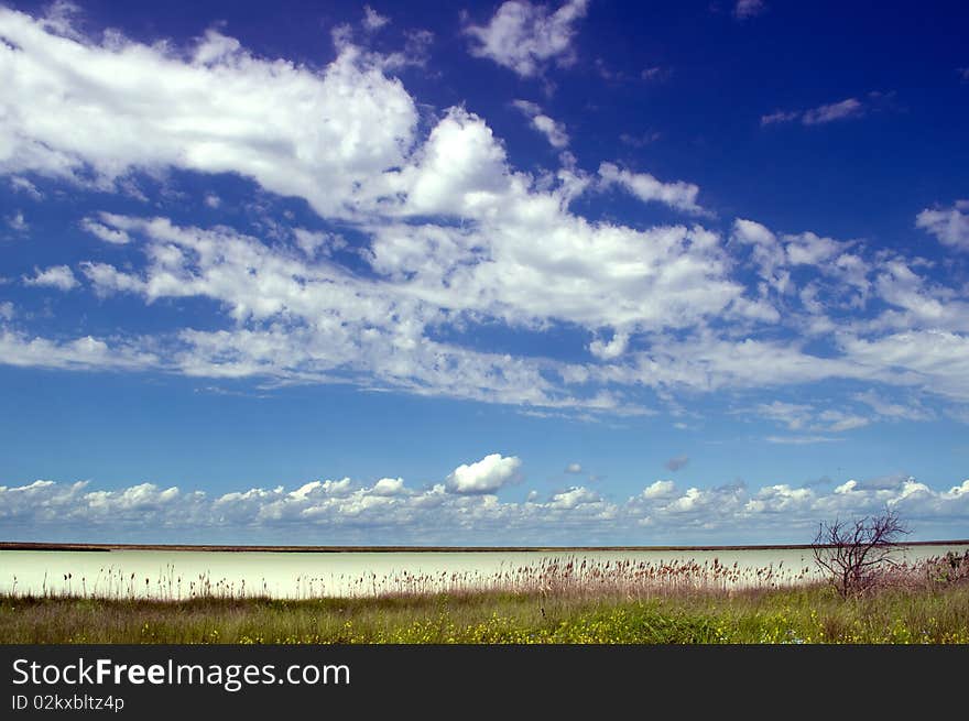 Salt lake landscape