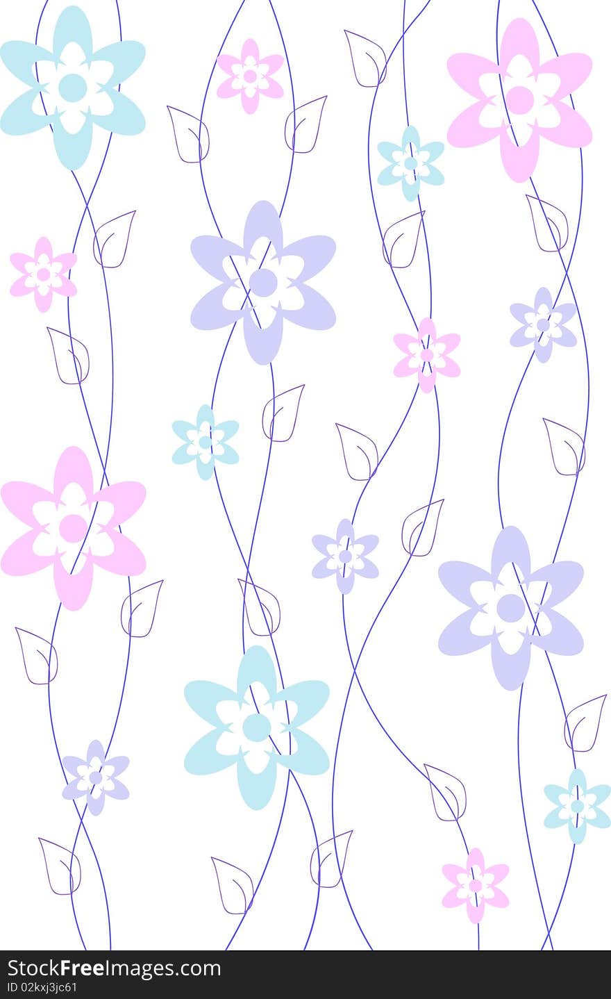 Spring flower pattern background