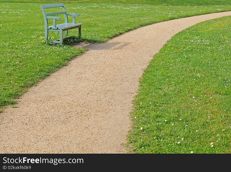 Bench With Footpath