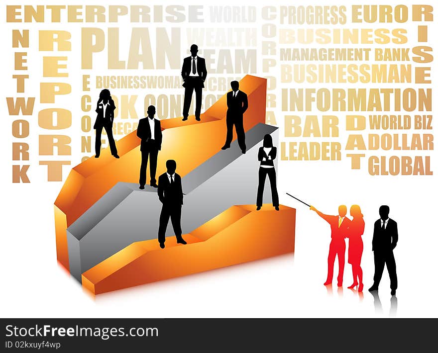 Illustration of business team.Very useful business concept. Illustration of business team.Very useful business concept