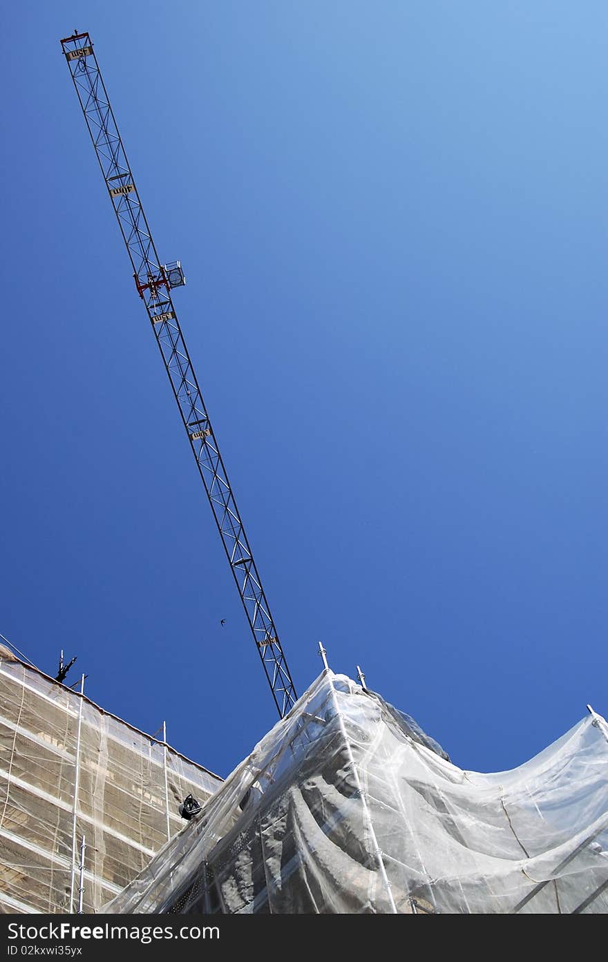 Crane on a construction