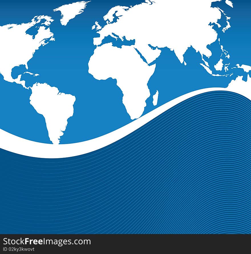 A world flowing line background. A world flowing line background
