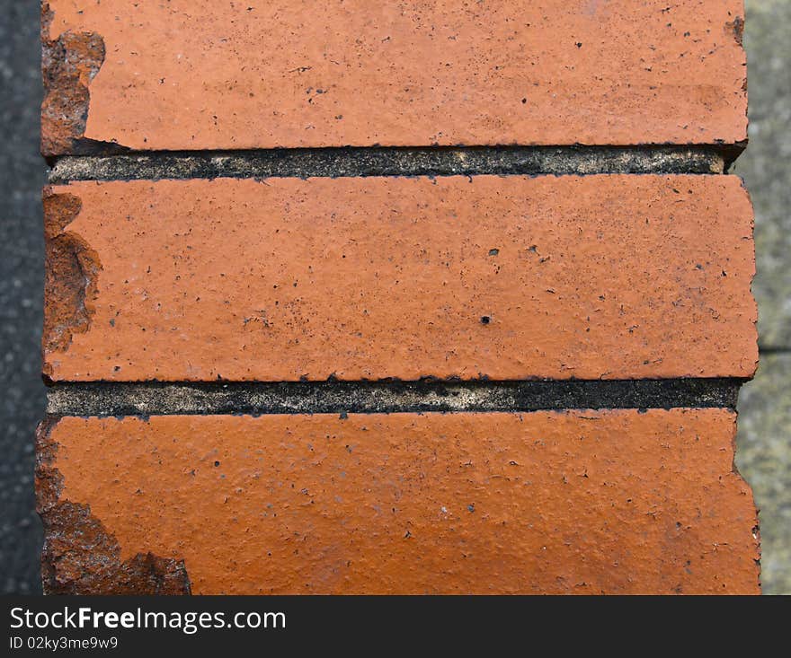 Abstract brick wall from top.