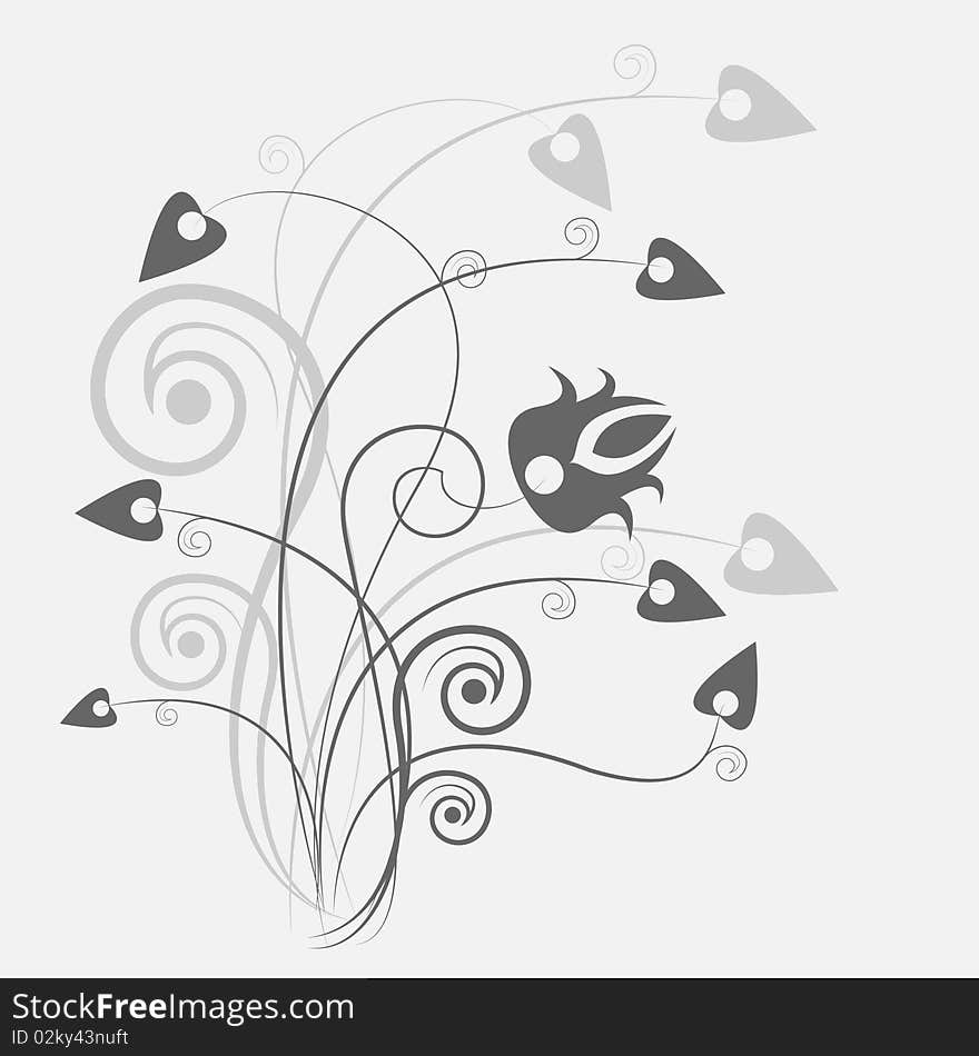 Abstract flower pattern with element for design, vector illustration