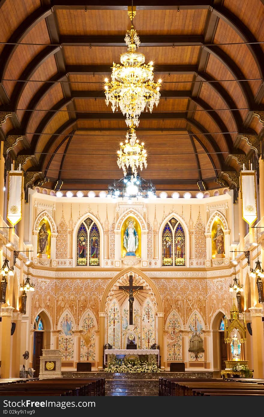 Over 100 years old church in Thailand